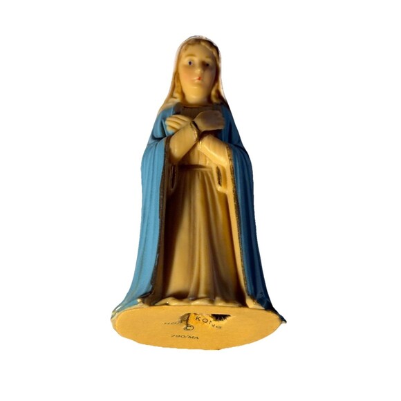 Vintage 1960s Mary Nativity 3.75" Figurine Figure Plastic Hong Kong Replacement - Picture 4 of 7